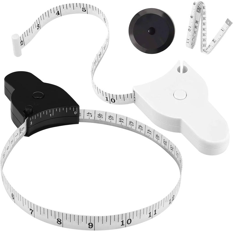 LYTOWN Automatic Telescopic Tape Measure(60in/150cm), Measuring Tape for Body,Self-Tightening Body Measuring Tape,Retractable Tape Measure for Fitness, Weight Loss, Tailor, Sewing, Handcrafts (4 PCS) - Image 1
